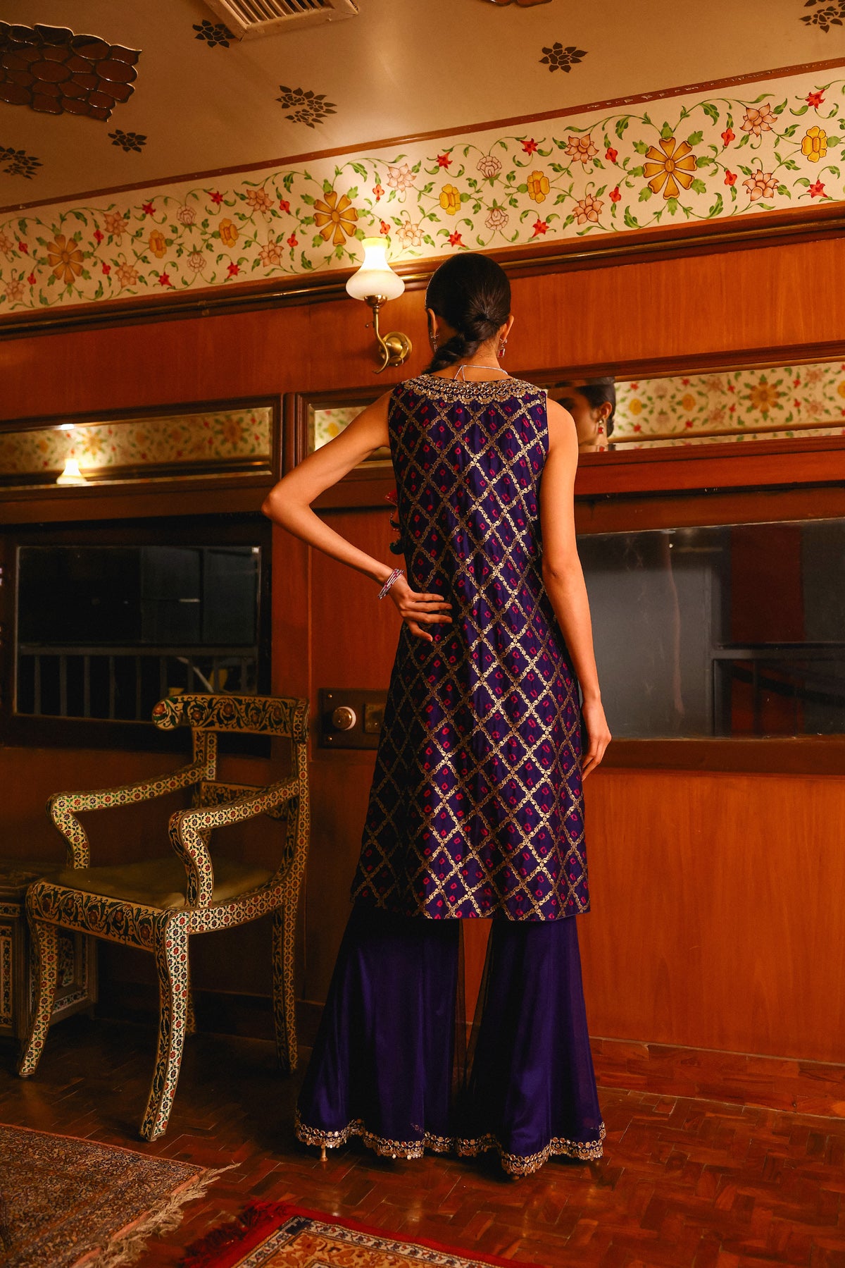 Dastan Long Jacket & Sharara Set