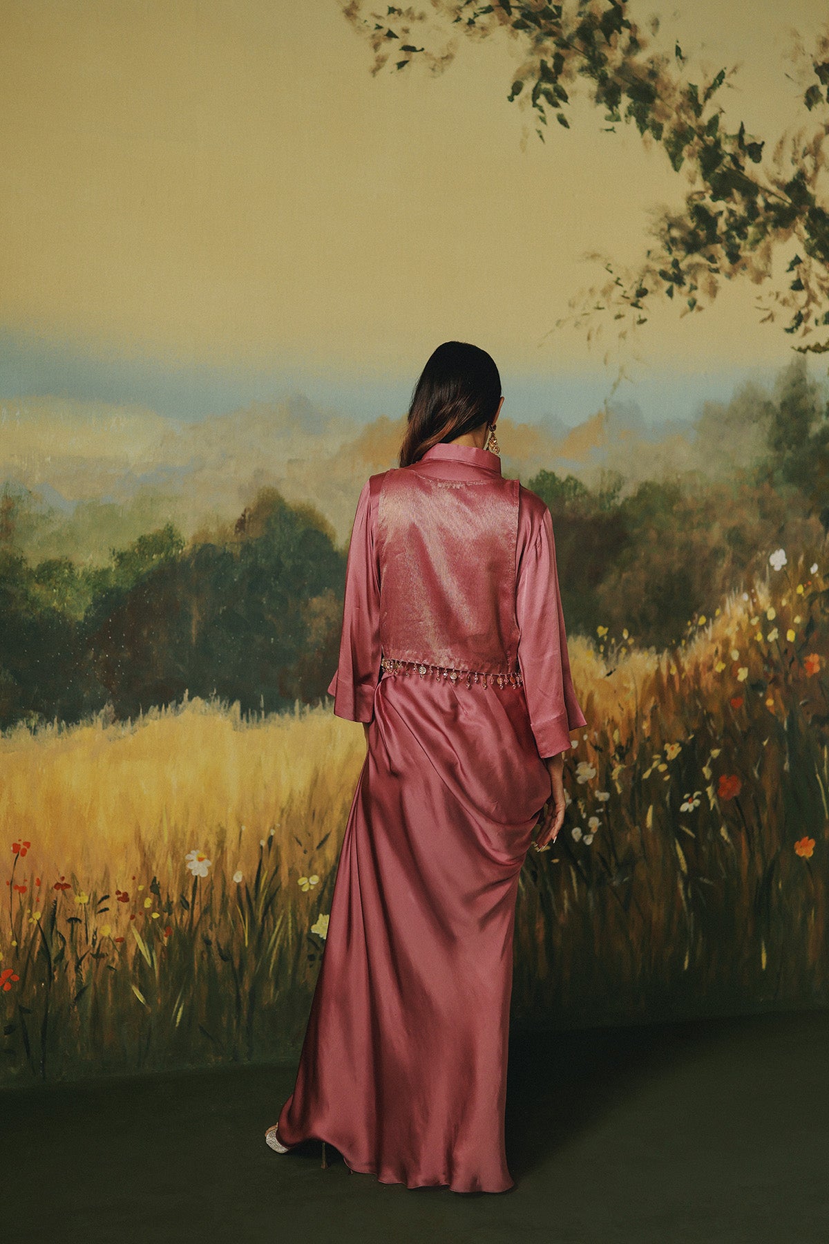 Seher Pink Jacket Saree
