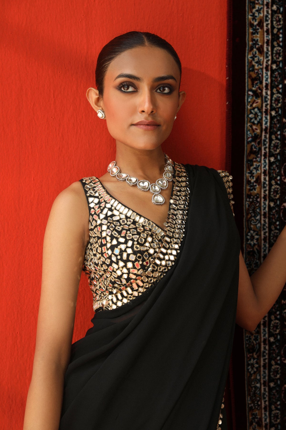 Elisha Chopra in Ayna Saree