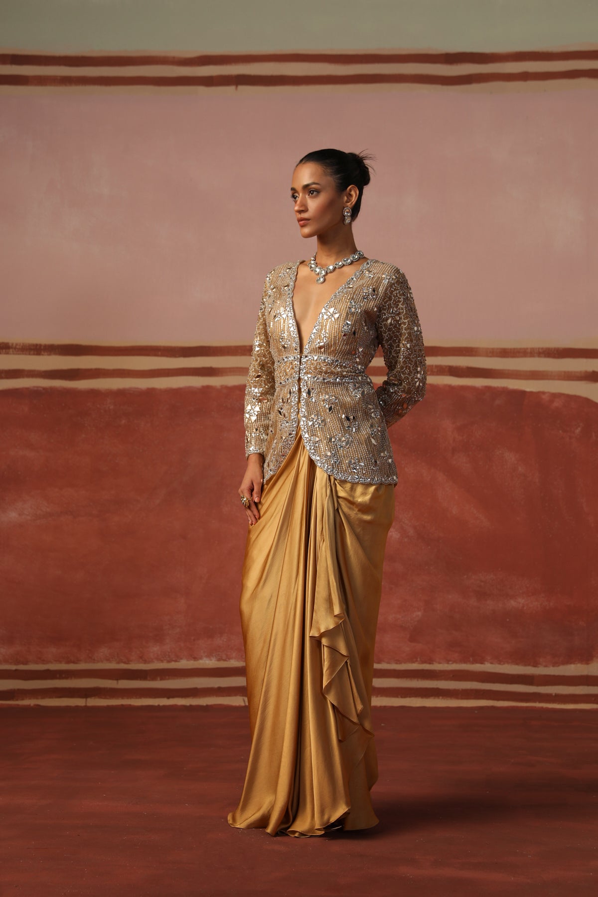 Nysa Draped Skirt Set