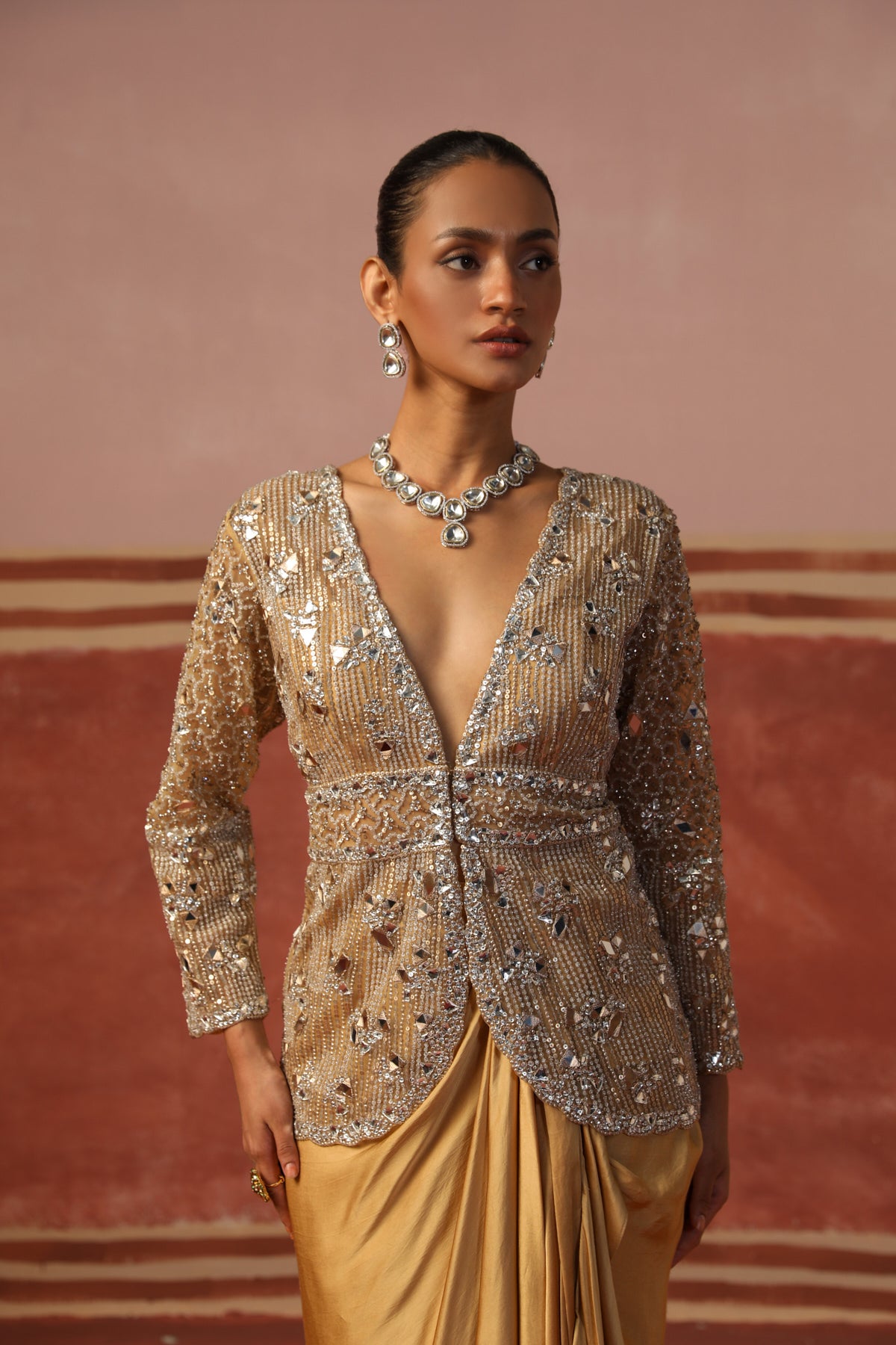 Nysa Draped Skirt Set