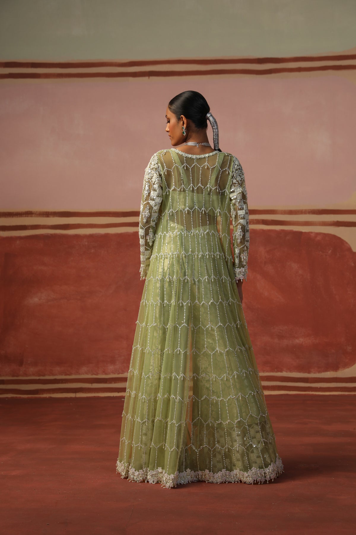 Kudrat Sharara Jacket Set