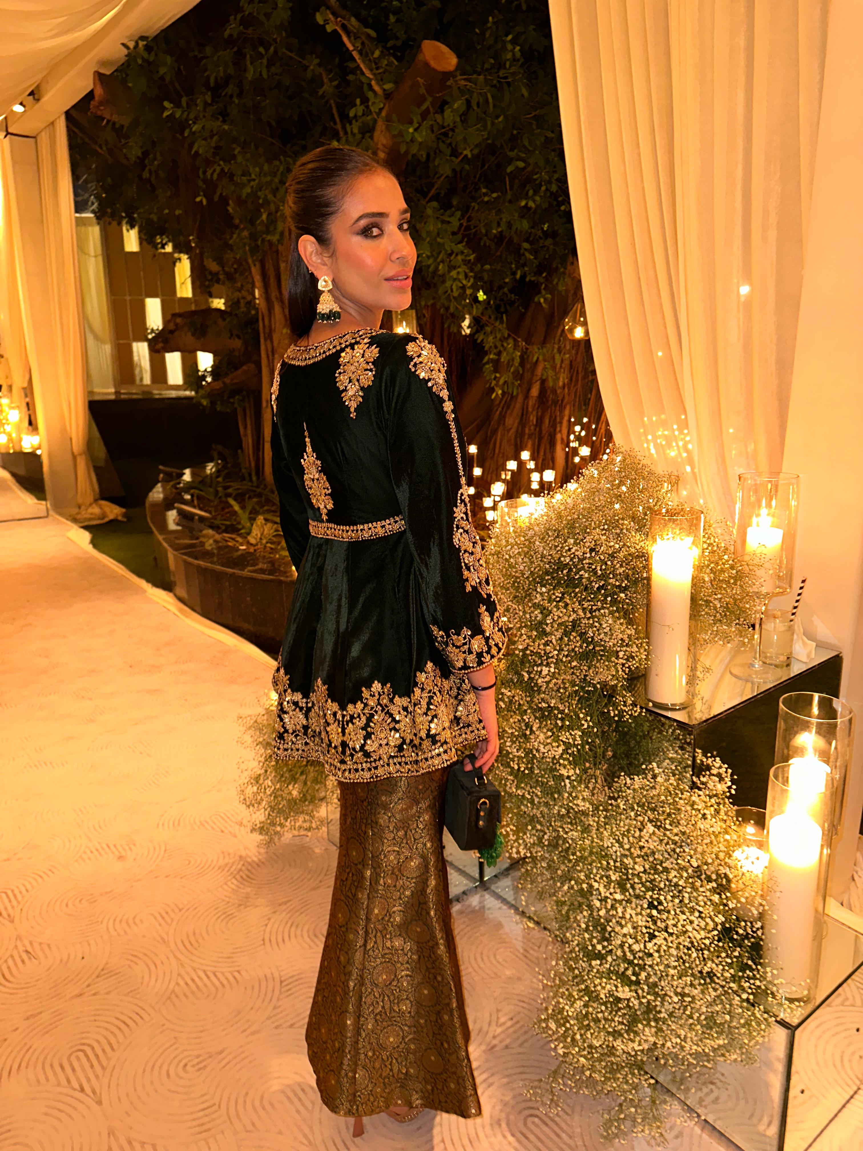 Raunaq Uberai in Raina Sharara Set