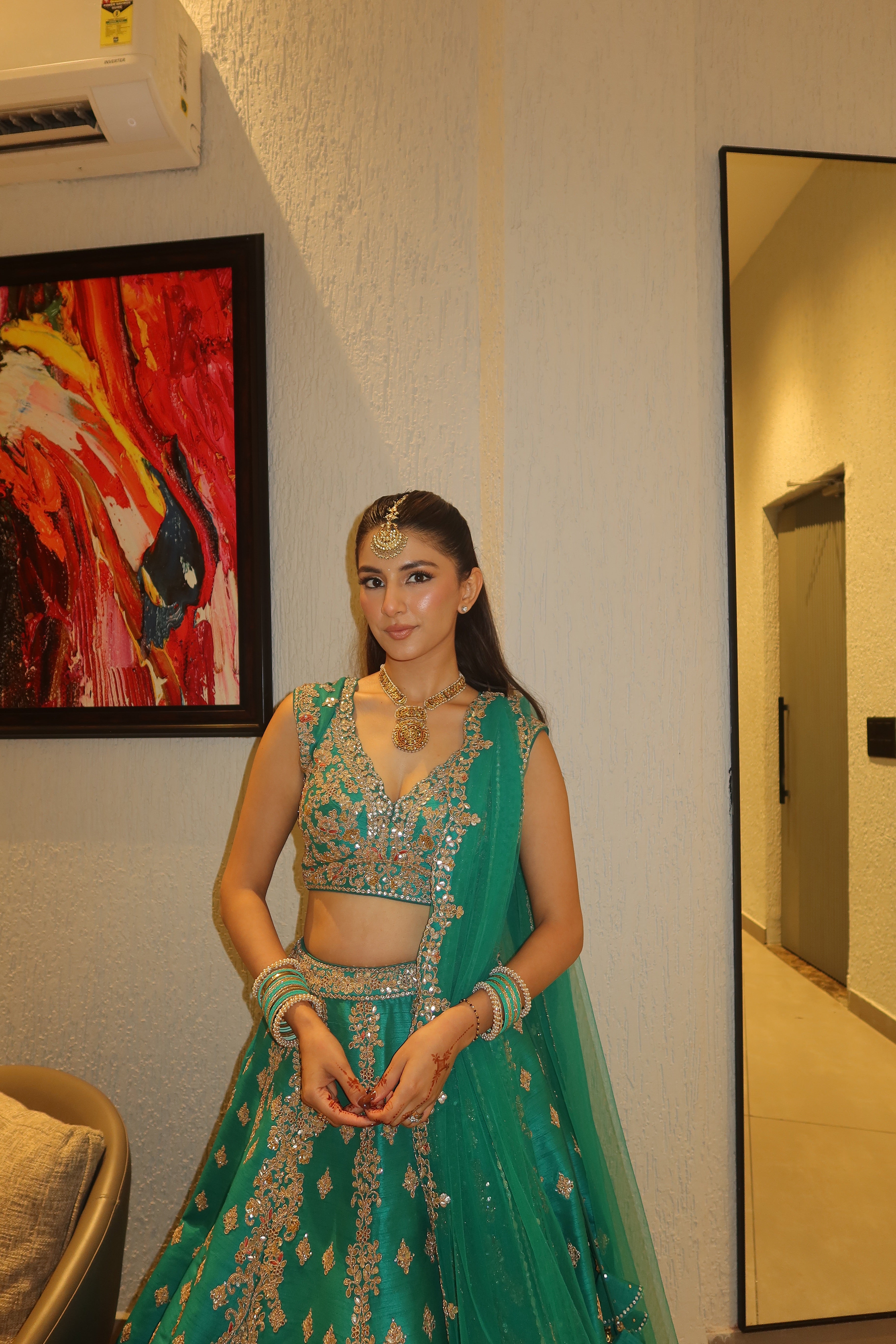 Meher Taluja in Panna Lehenga
