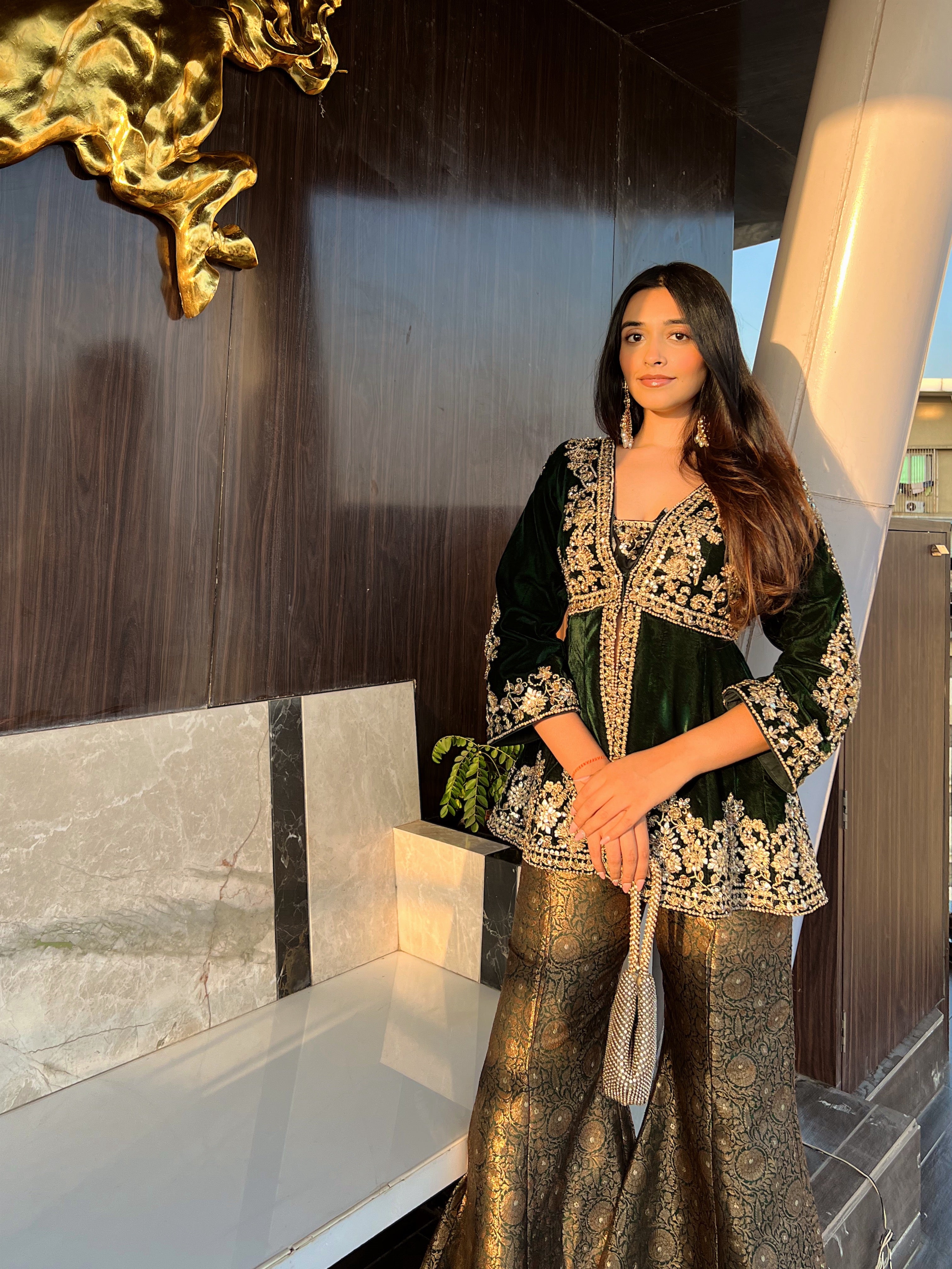 Krishi Vadhani in Raina Sharara Set