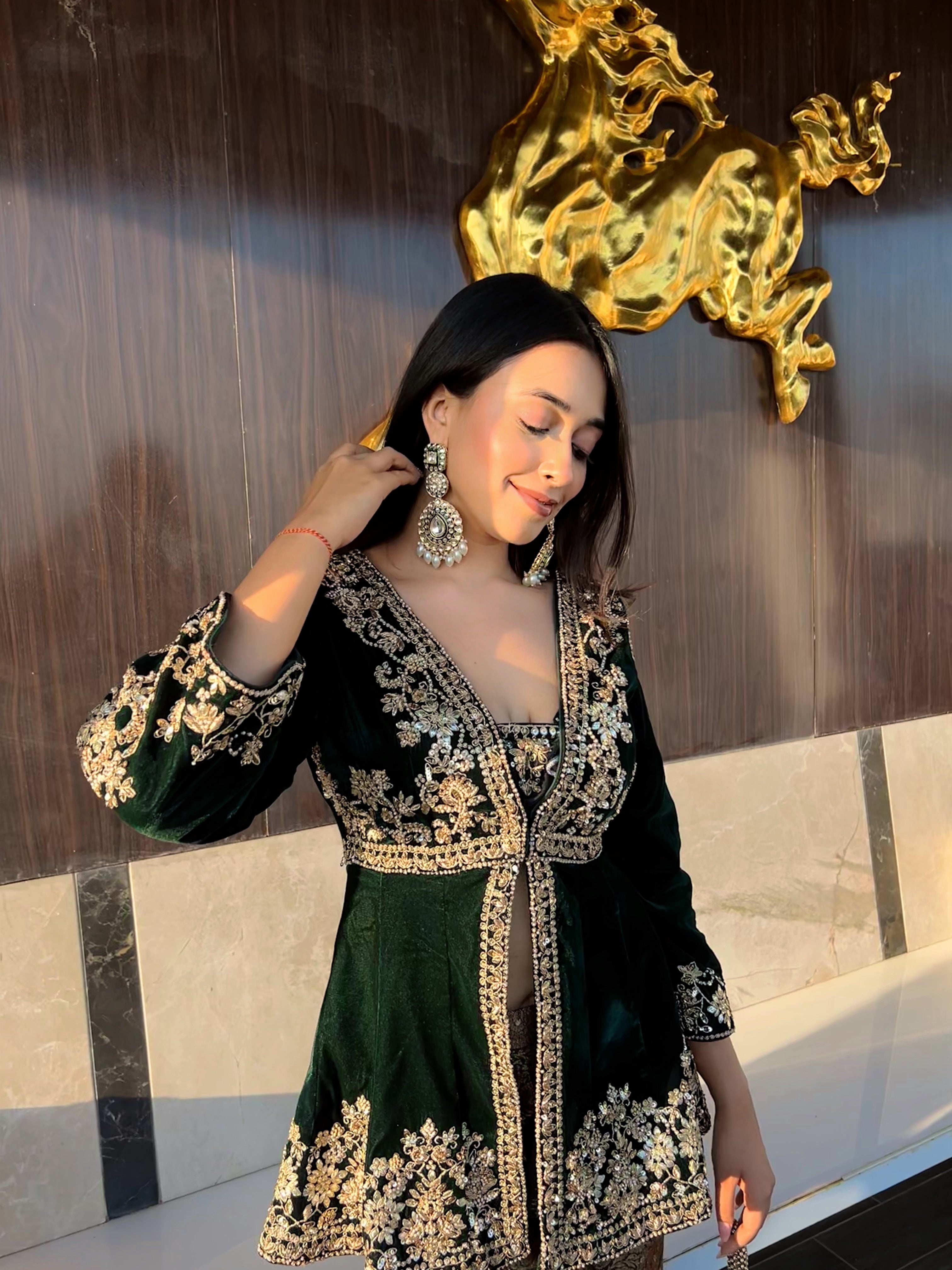 Krishi Vadhani in Raina Sharara Set