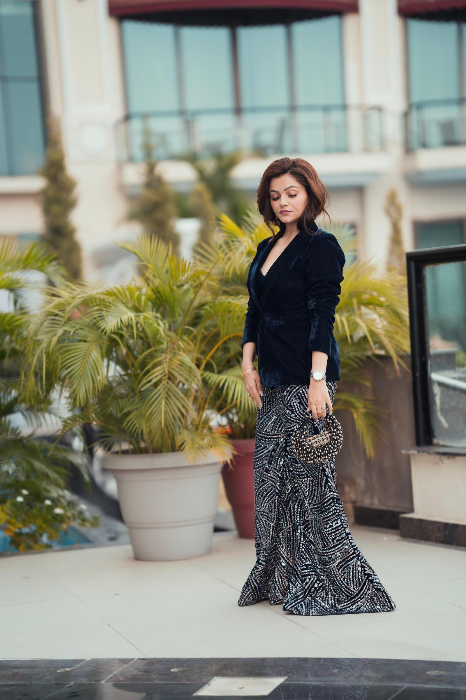 Rubina Dilaik in Asira Blazer & Pant Set