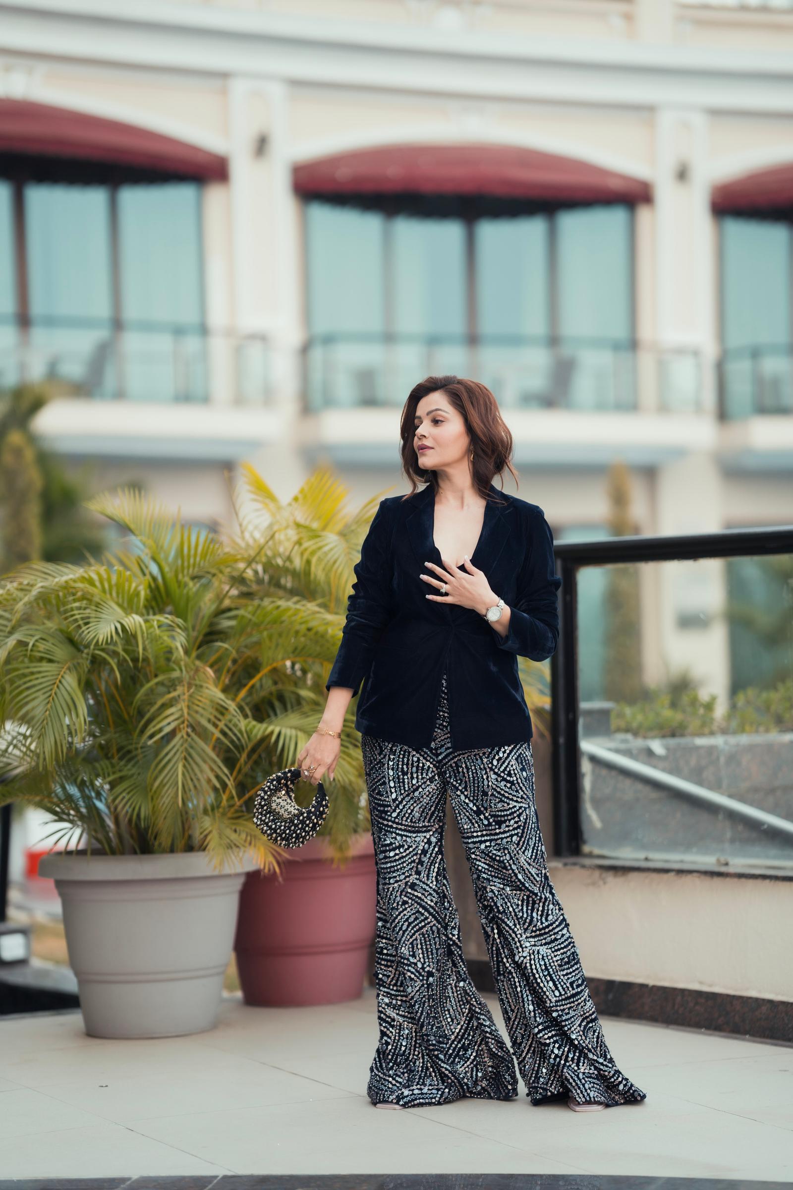 Rubina Dilaik in Asira Blazer & Pant Set