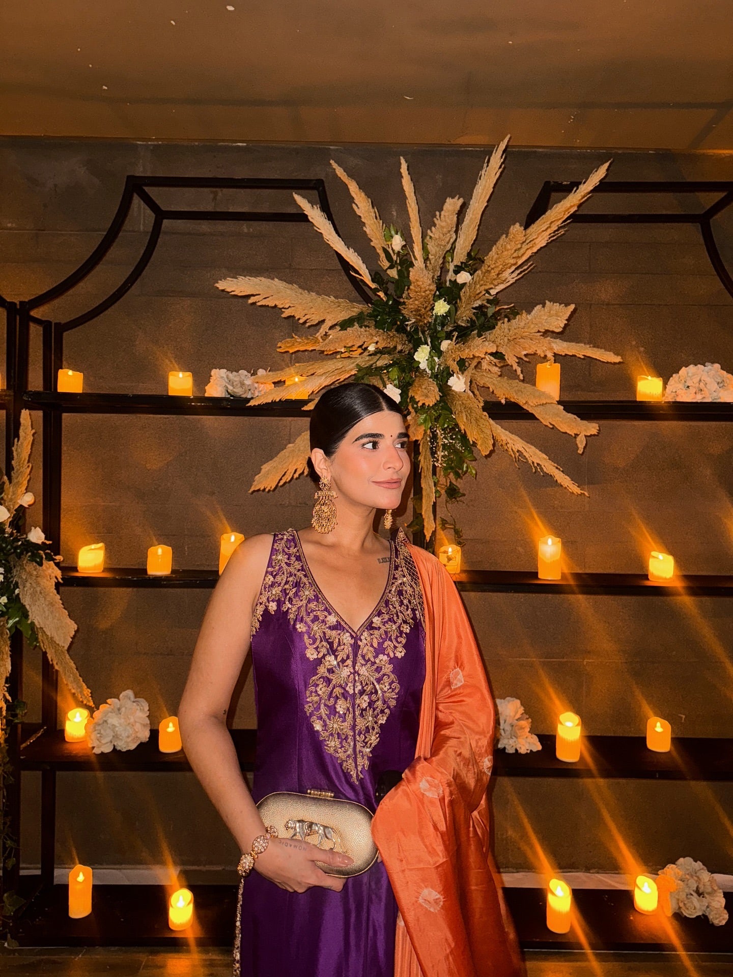 Deeksha Khurana in Jazba Kurta Set (Purple)