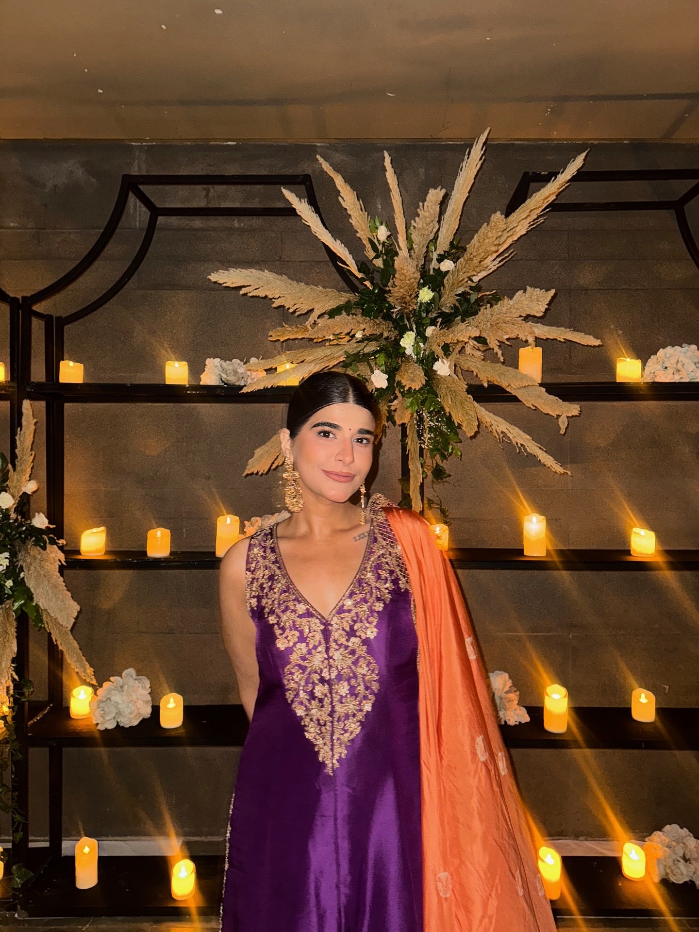 Deeksha Khurana in Jazba Kurta Set (Purple)