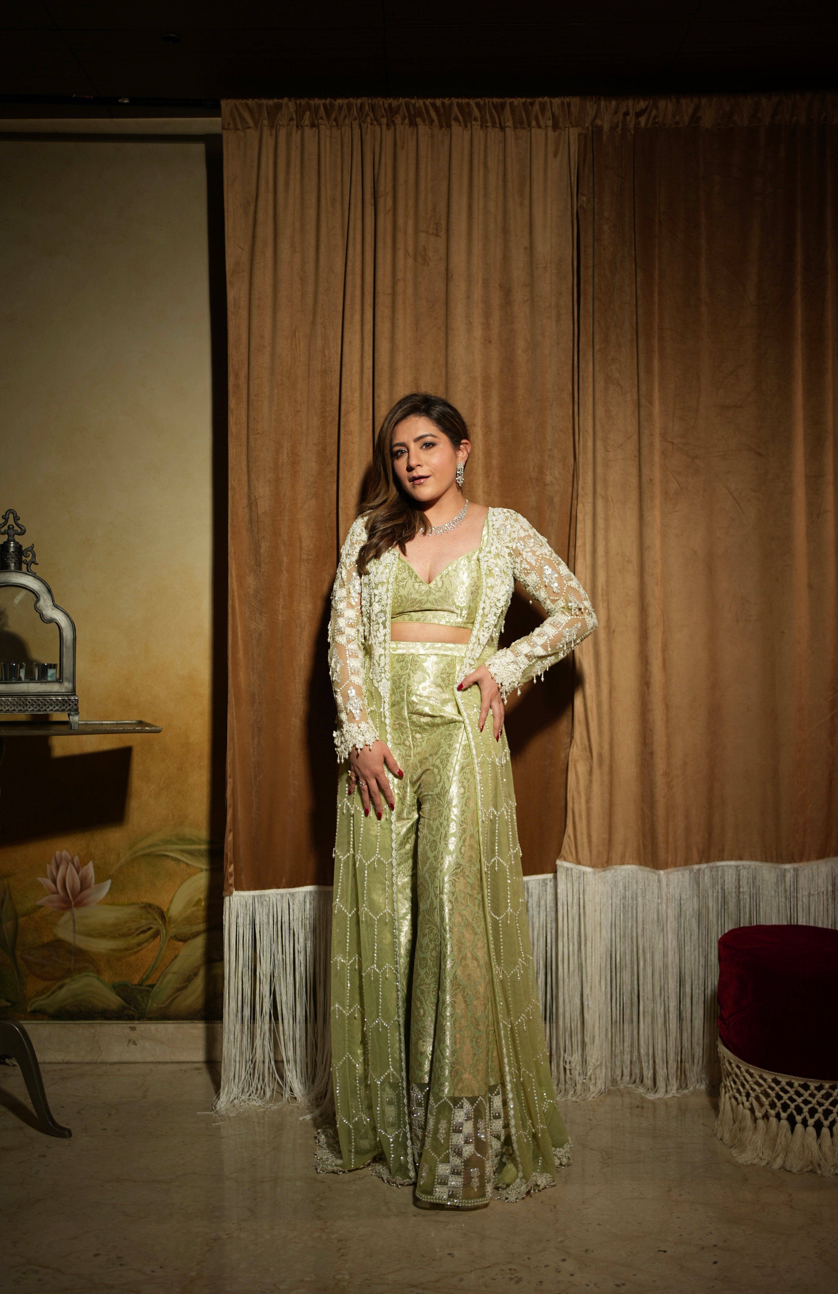 Meghna Pahwa in Kudrat Sharara Jacket Set