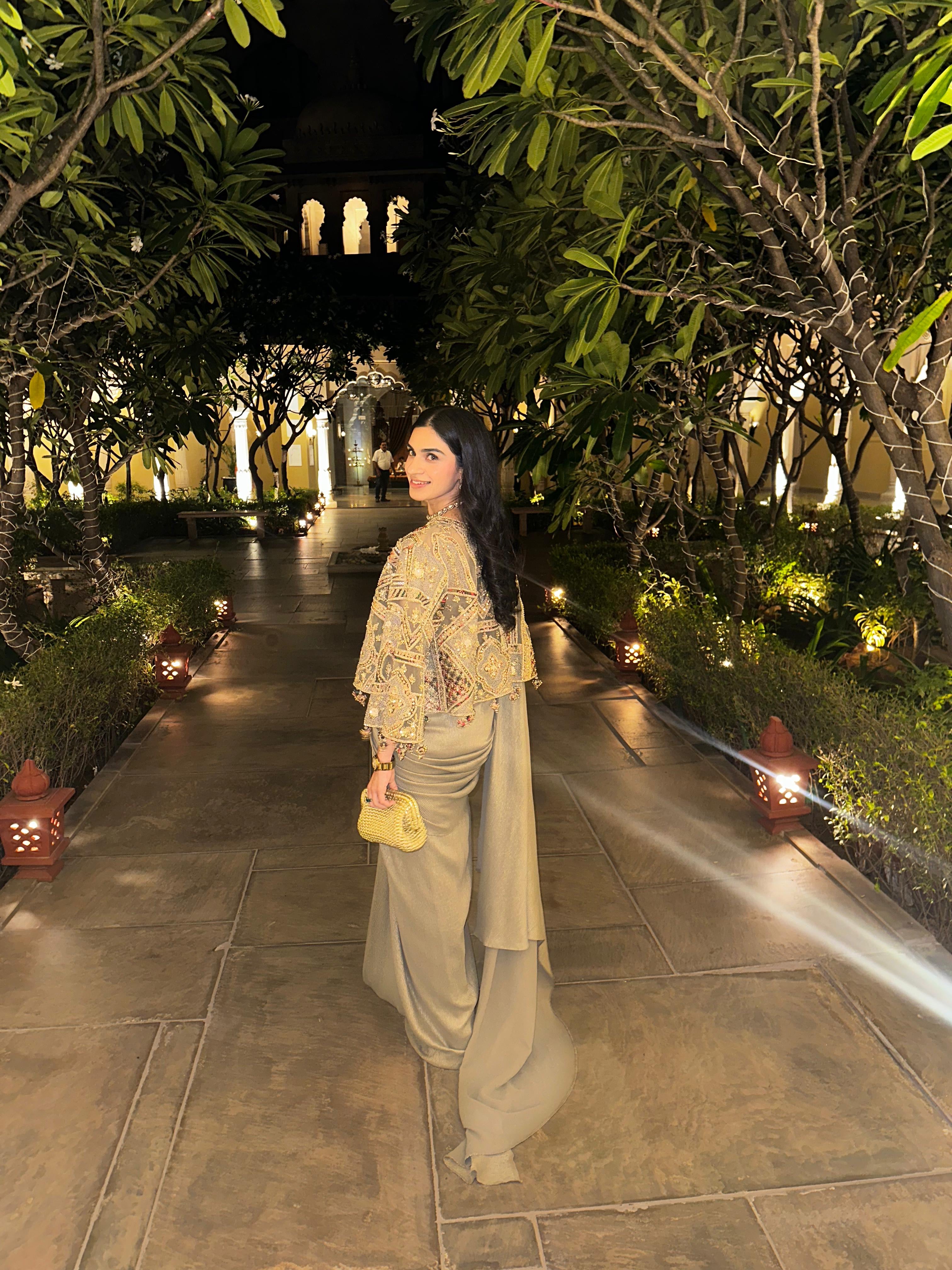 Sana Dua in Nayab Saree Set