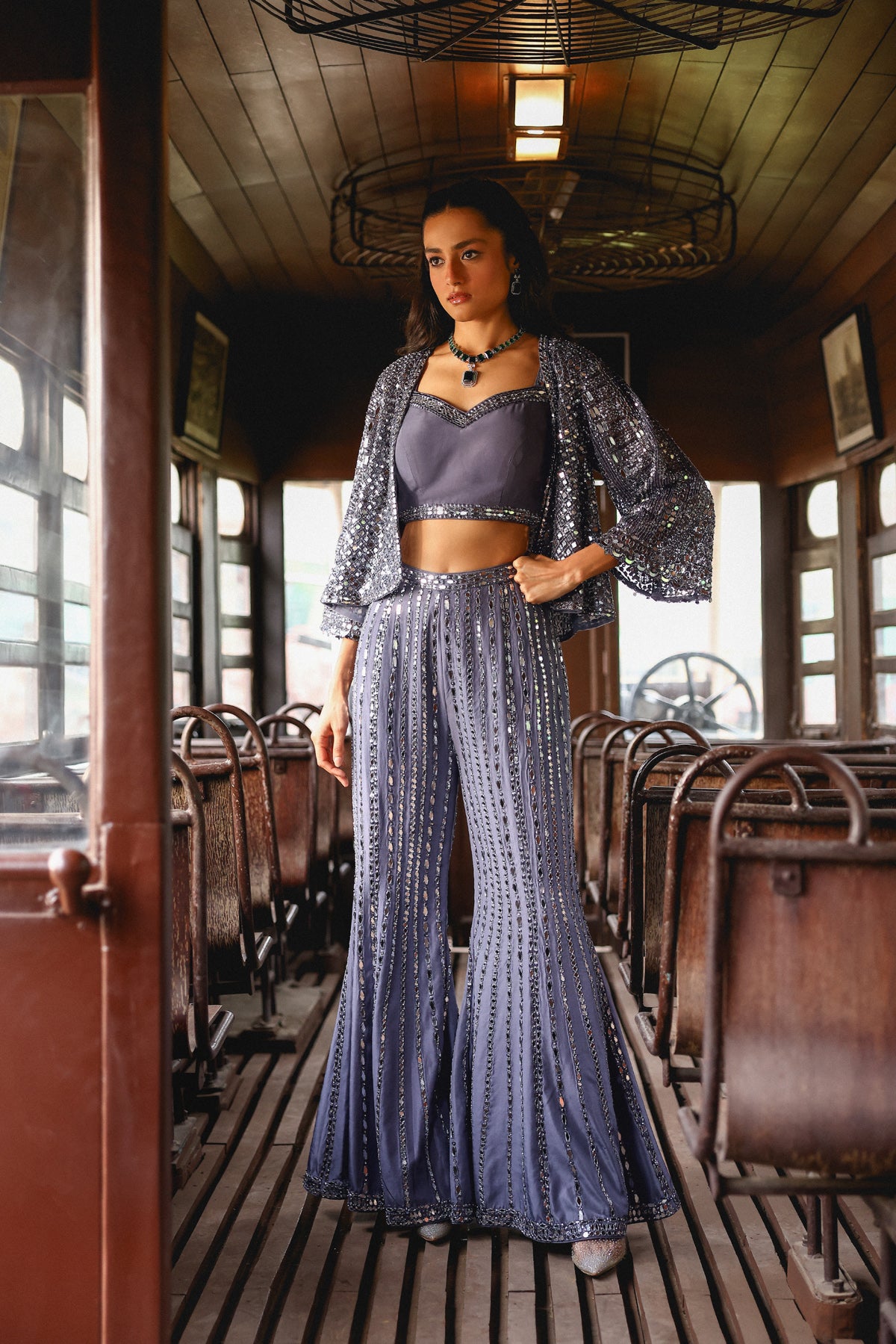 Zainab Cape & Pants Set