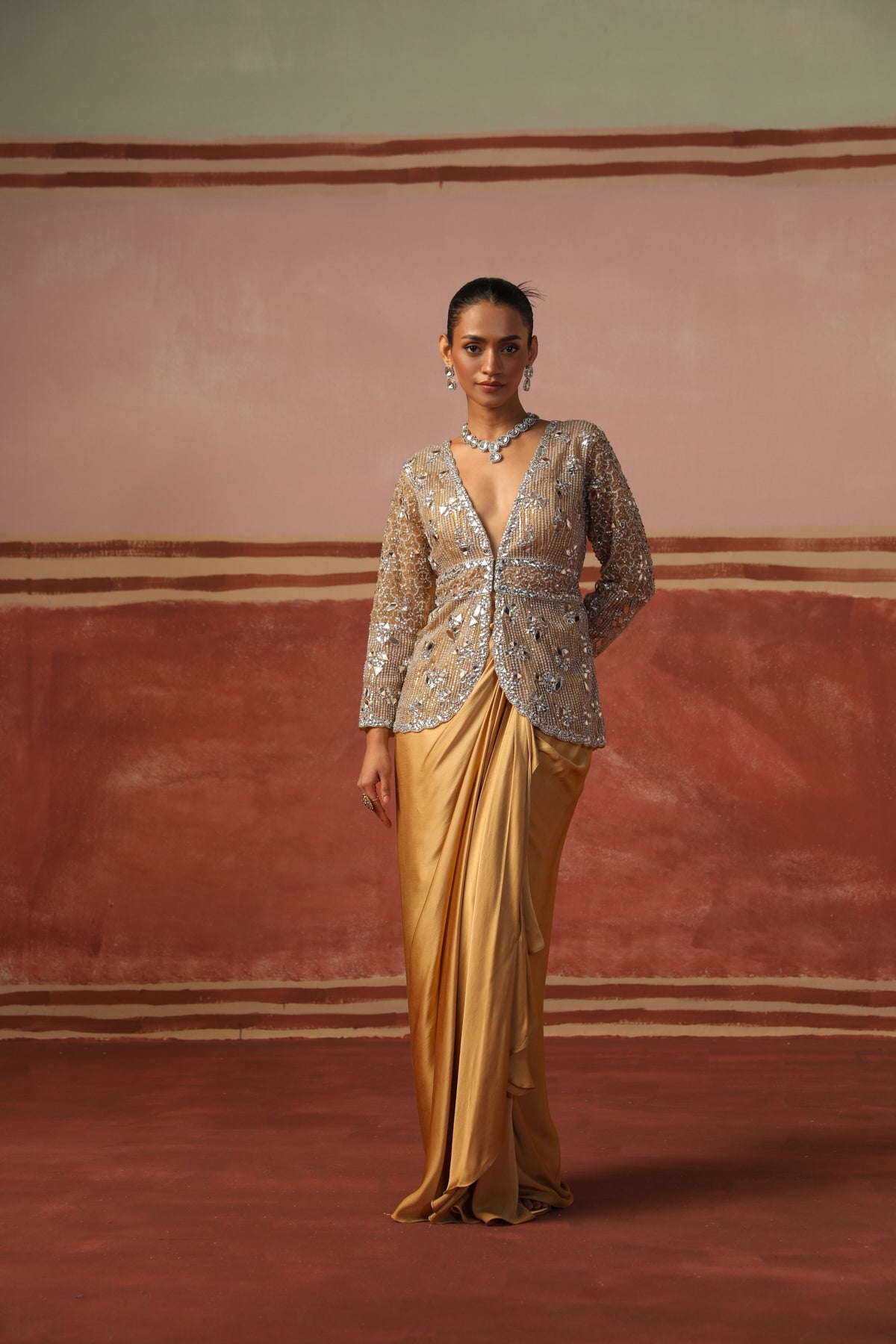 Nysa Draped Skirt Set