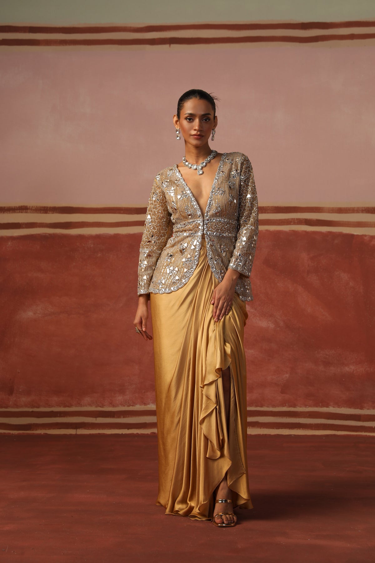 Nysa Draped Skirt Set