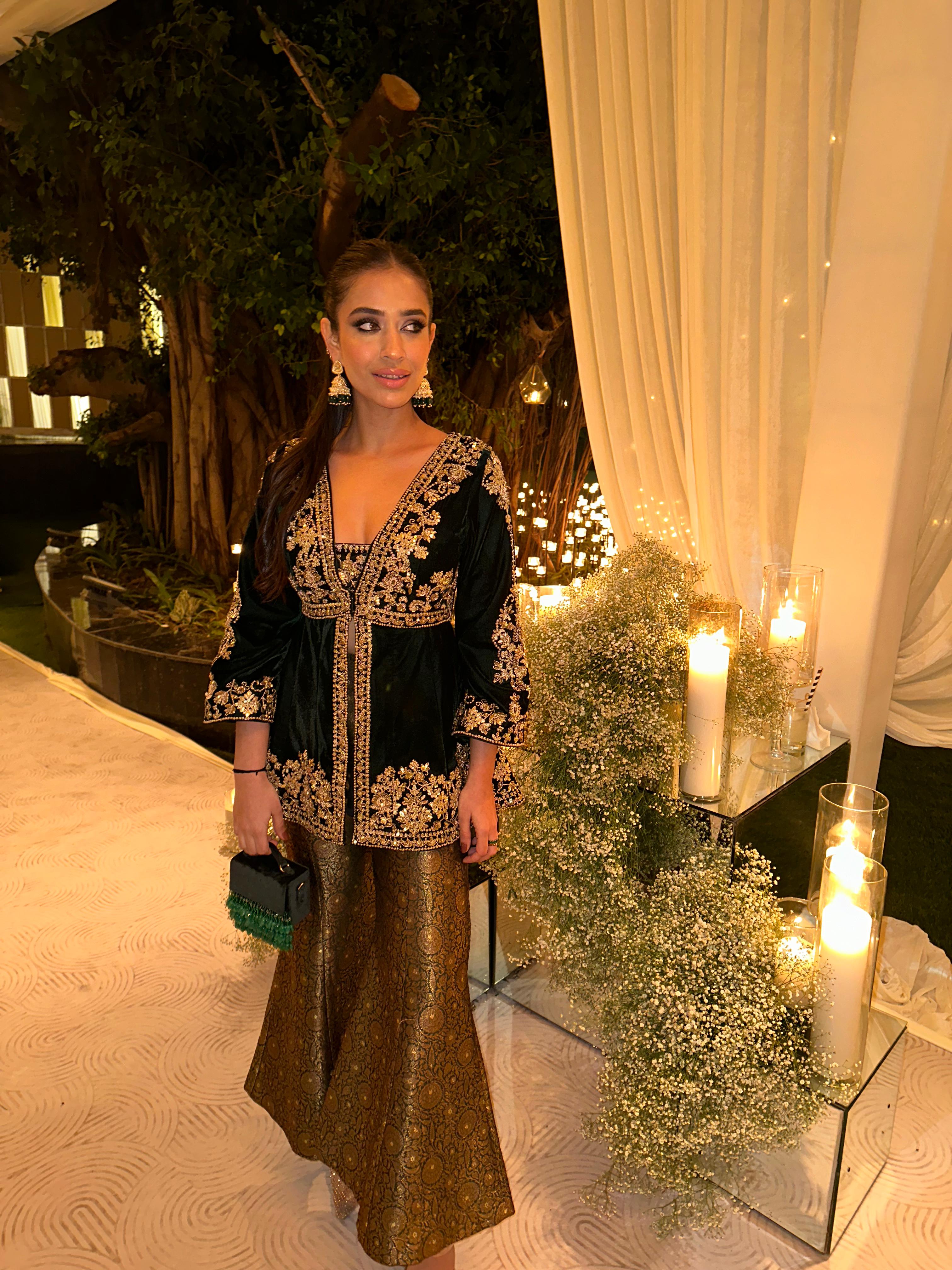 Raunaq Uberai in Raina Sharara Set
